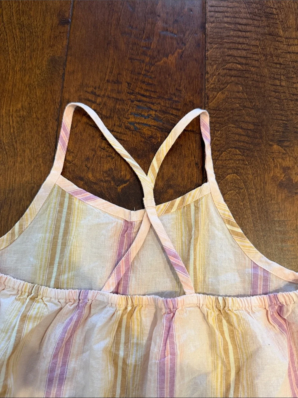 OshKosh B'gosh Girls Pastel Striped Tiered Sundress